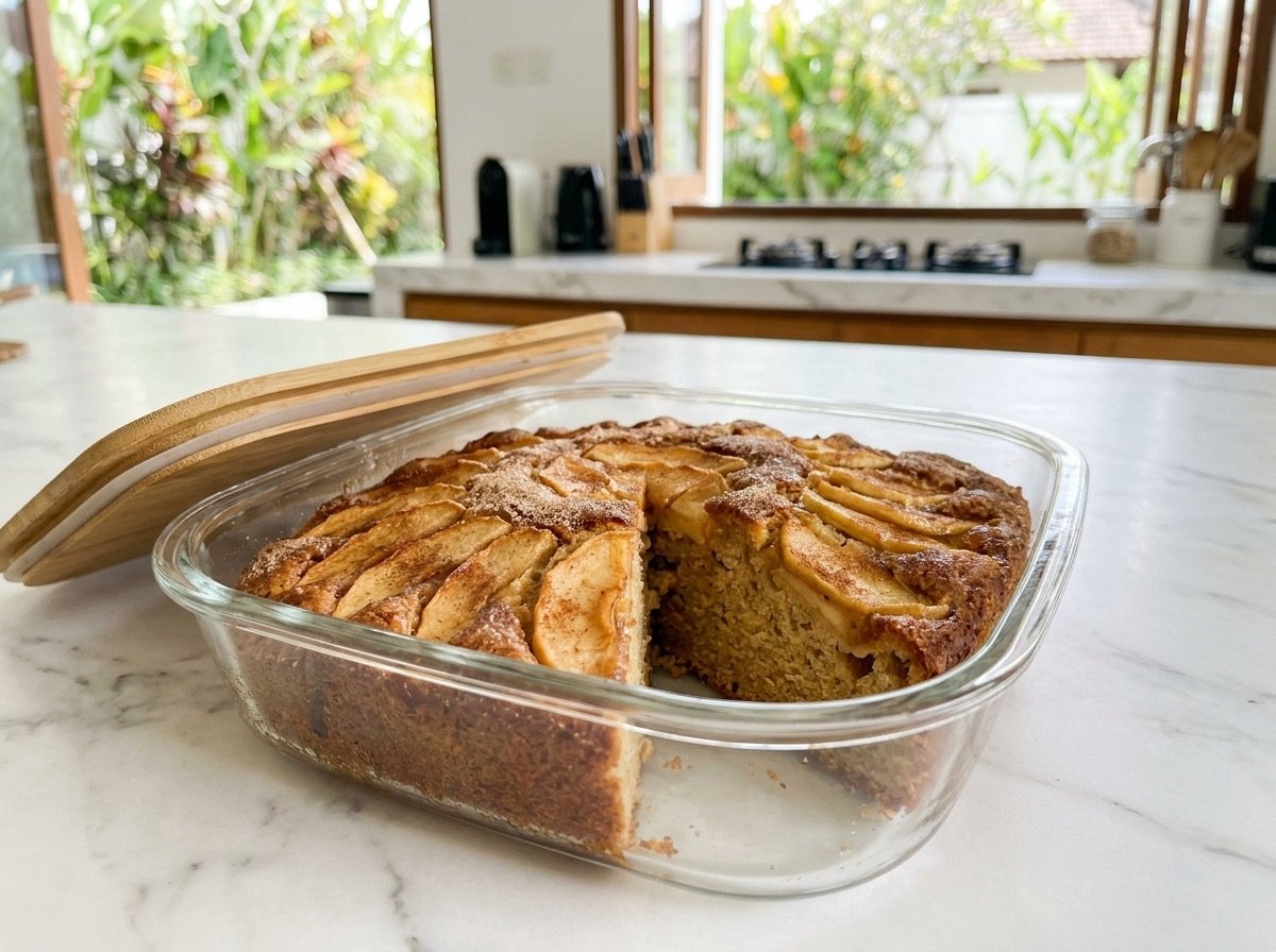 Organic apple cake